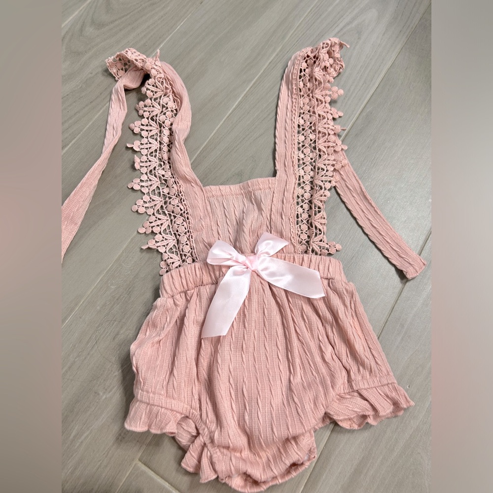*NEW* Boho Mauve Lace Romper
